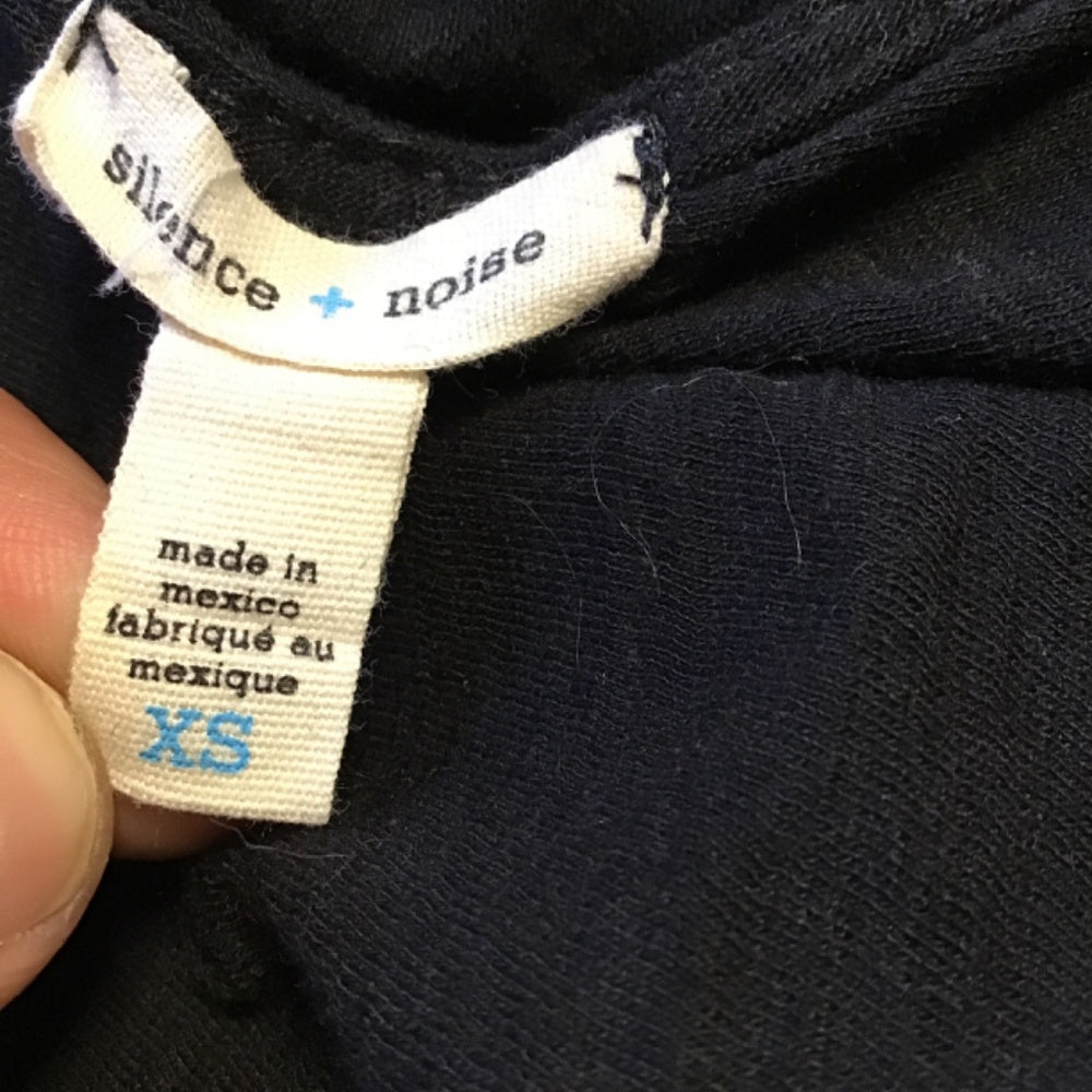 Silence + Noise black blouse size XS