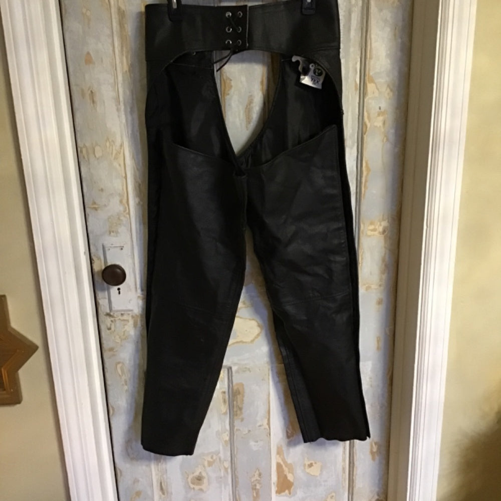 Genuine Leather Alpha assless chaps Sz 30