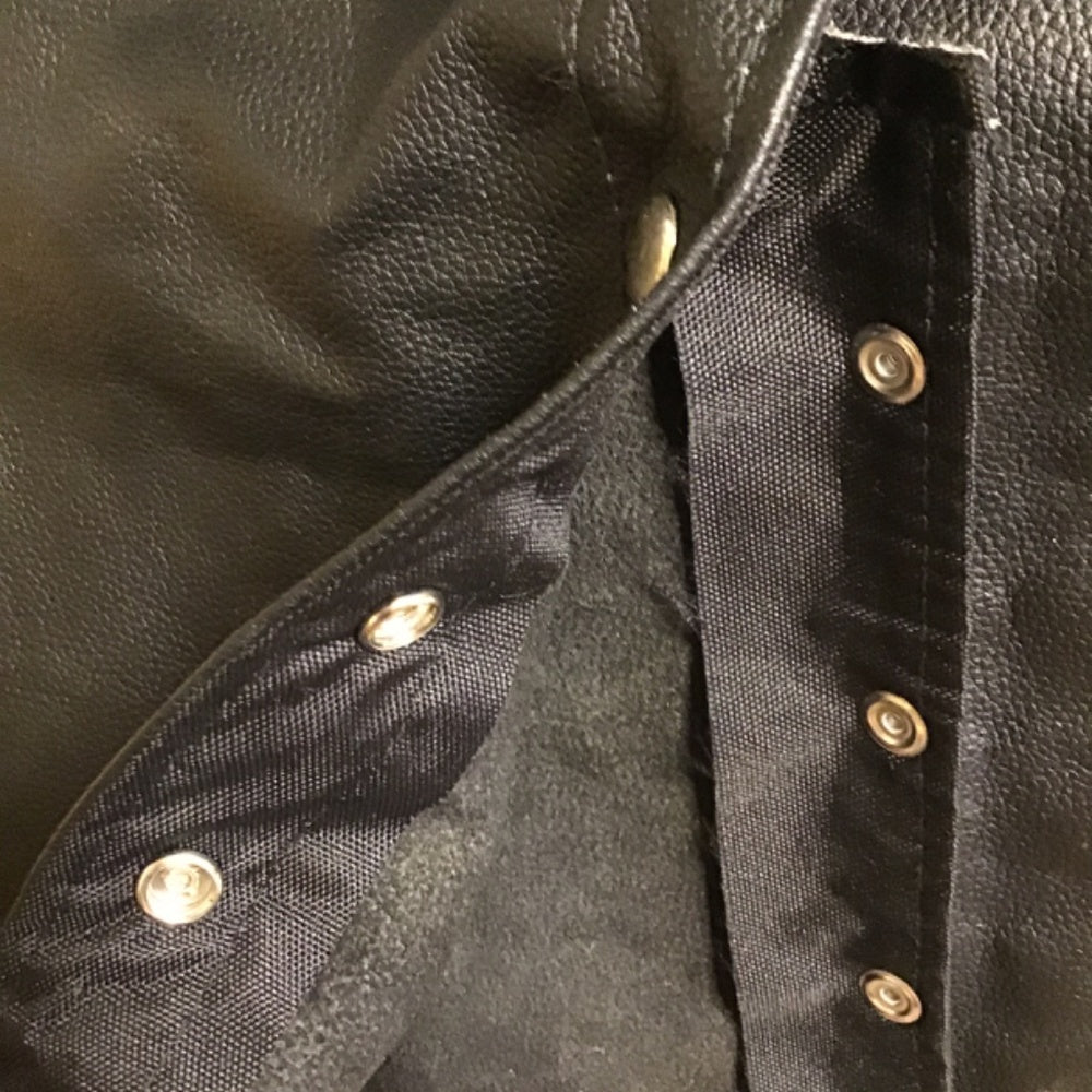 Genuine Leather Alpha assless chaps Sz 30