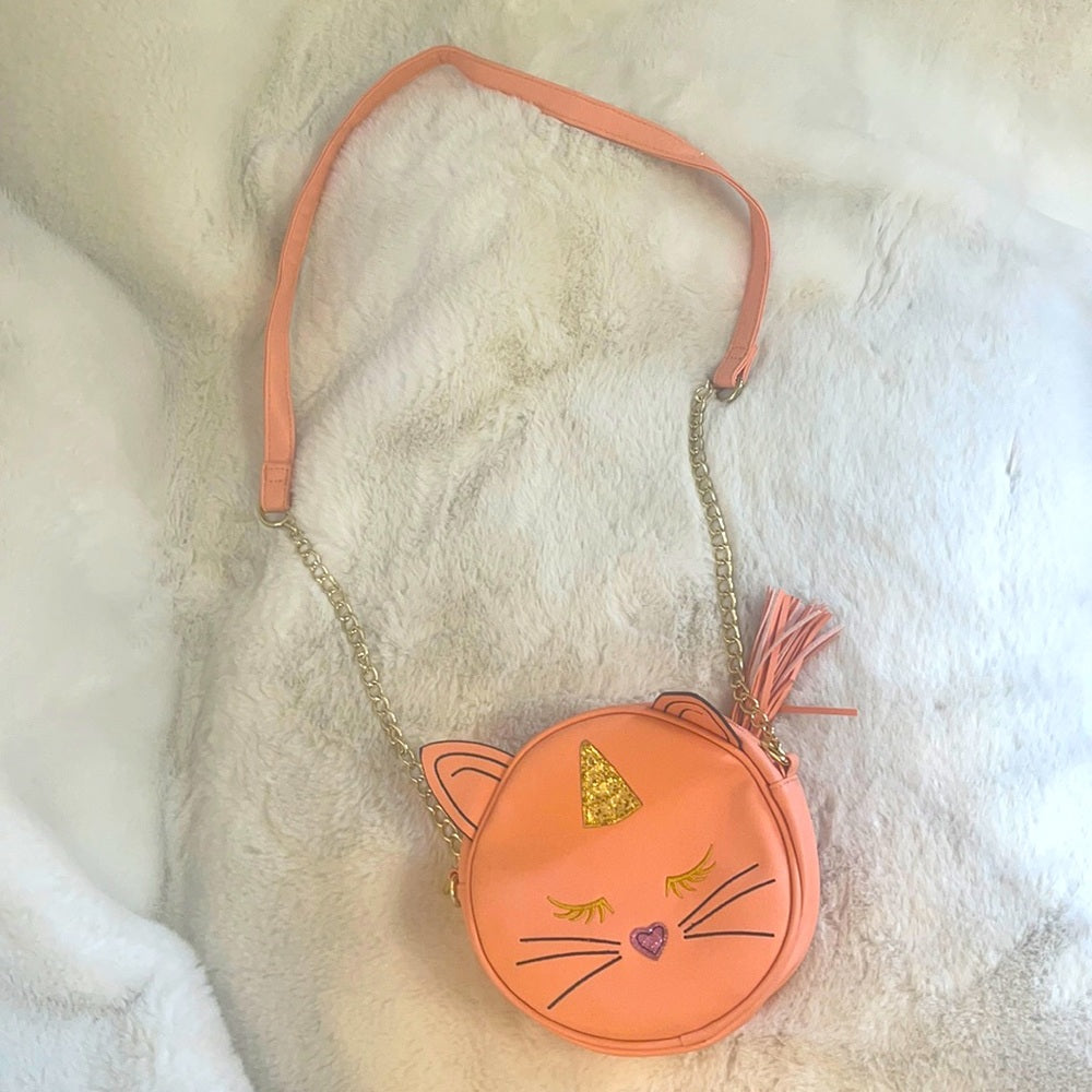 Olivia Miller handbag kitten unicorn with gold chain