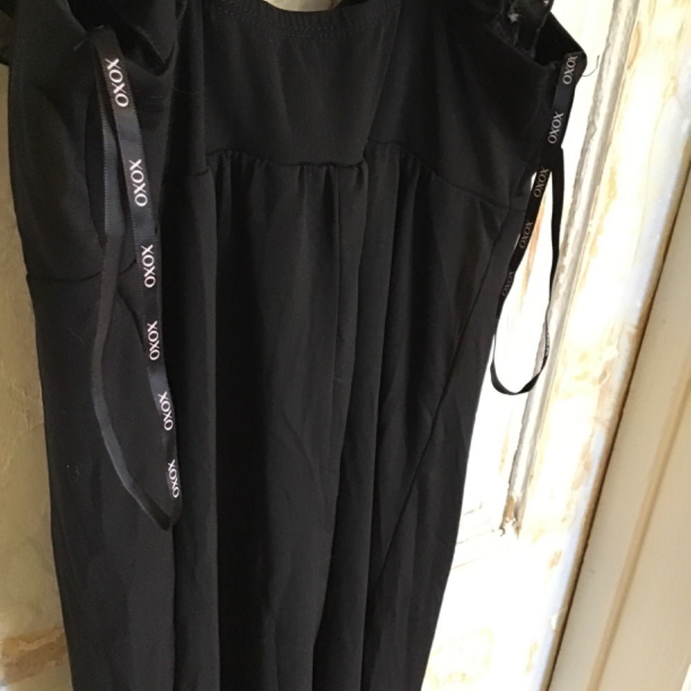 XOXO scoop collar wide shoulder dress. Sz S