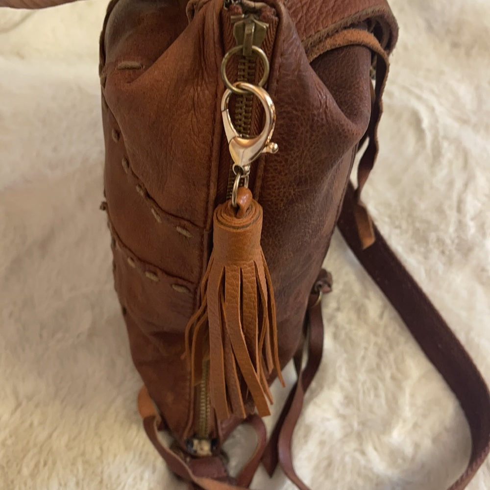 Lucky Brand Genuine leather patched RaRe should bag