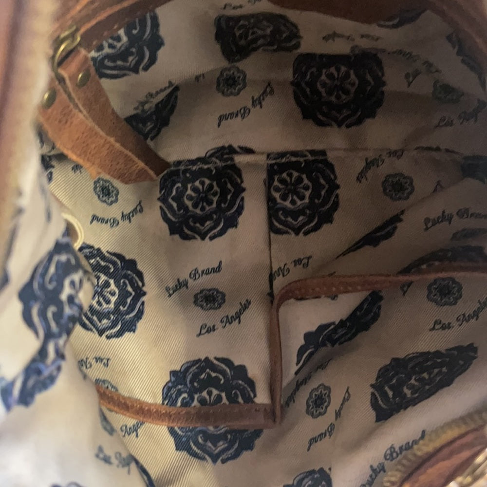 Lucky Brand Genuine leather patched RaRe should bag