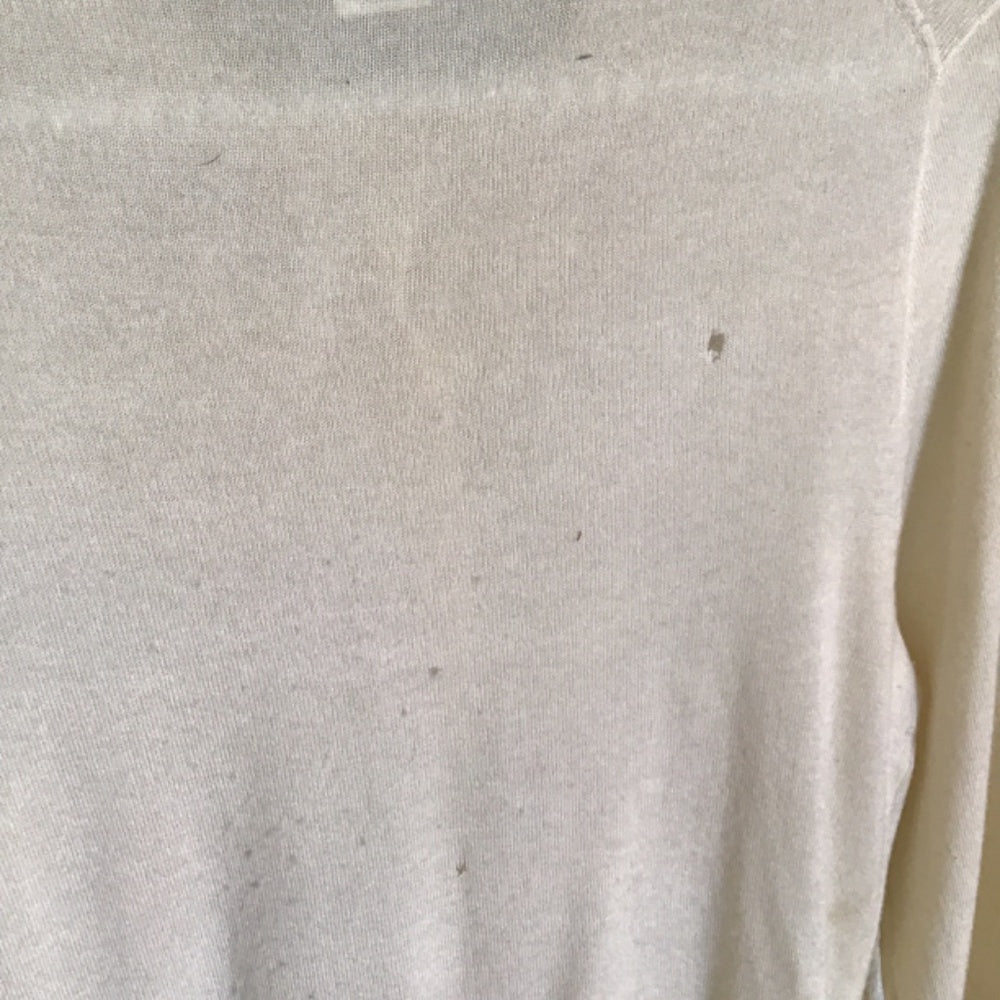 J. Crew cream cashmere sweater Sz M