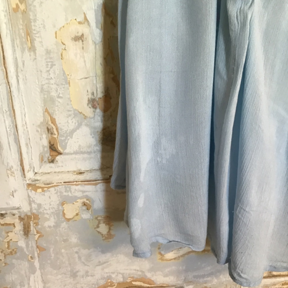 Truth NYC embroidery blue and pink dress Sz L