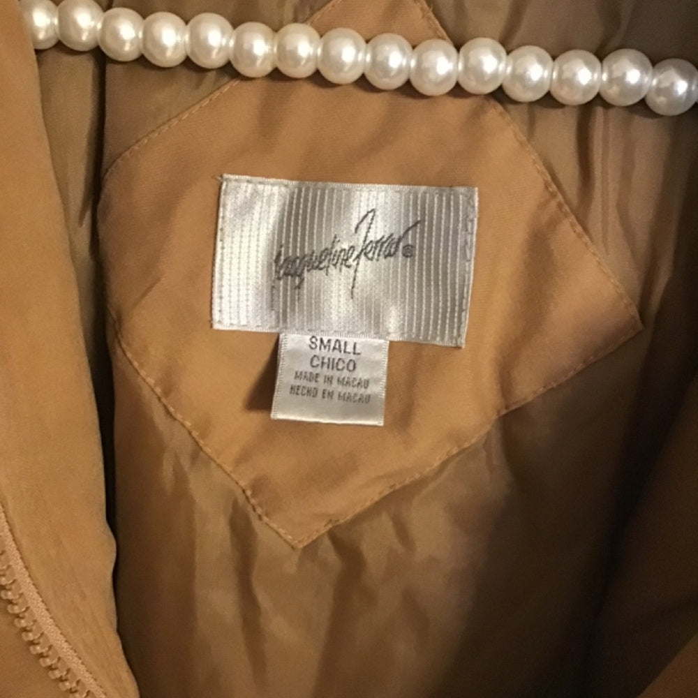 Vintage Jacqueline ferrar REAL Fox tail fur winter coat size Small