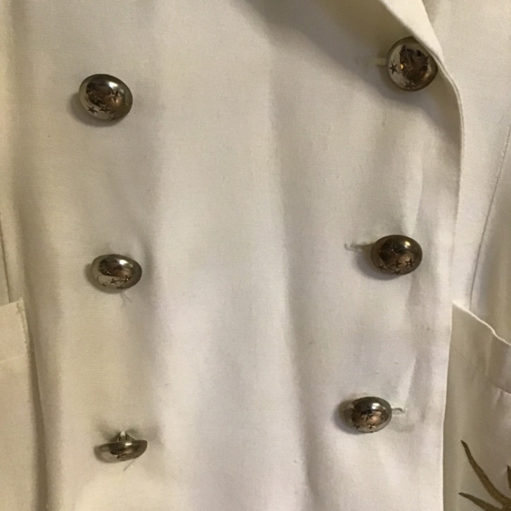 Plaza south white and gold blazer size 12