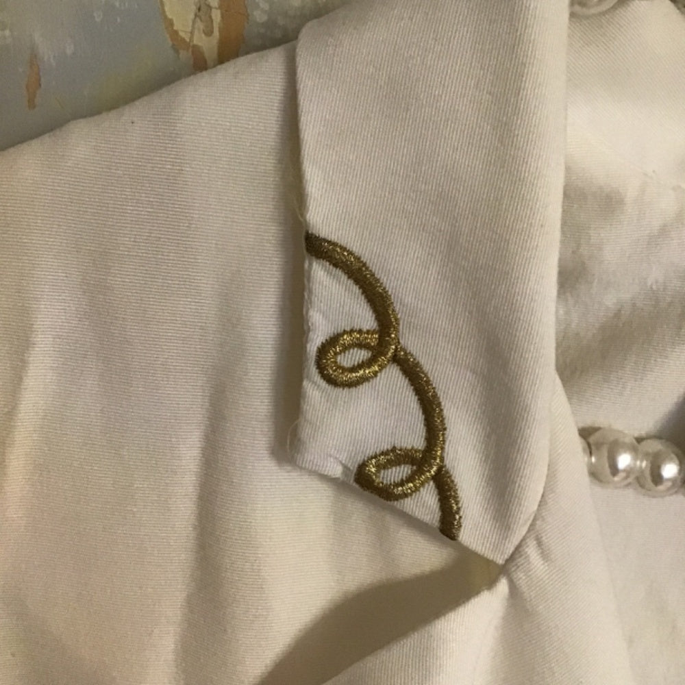 Plaza south white and gold blazer size 12