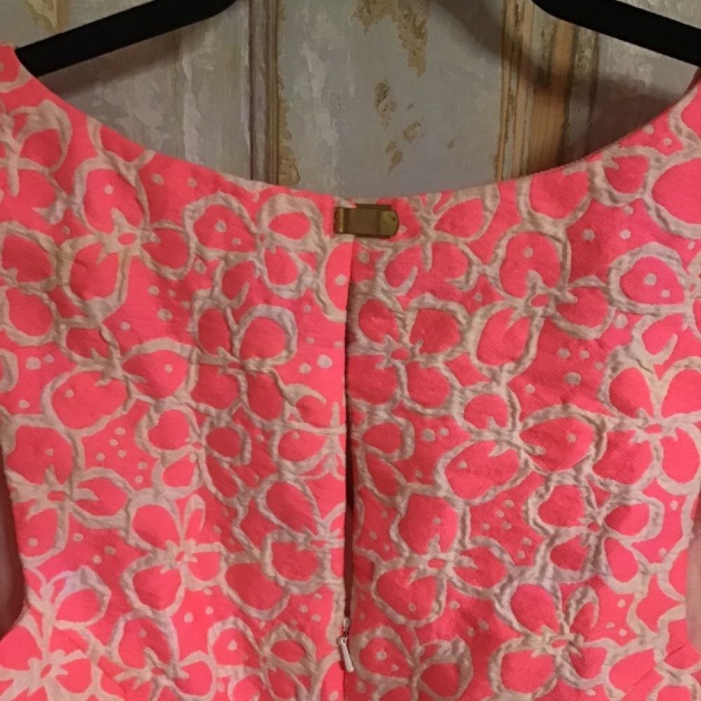 Lilly Pulitzer pink and white midi dress size 10