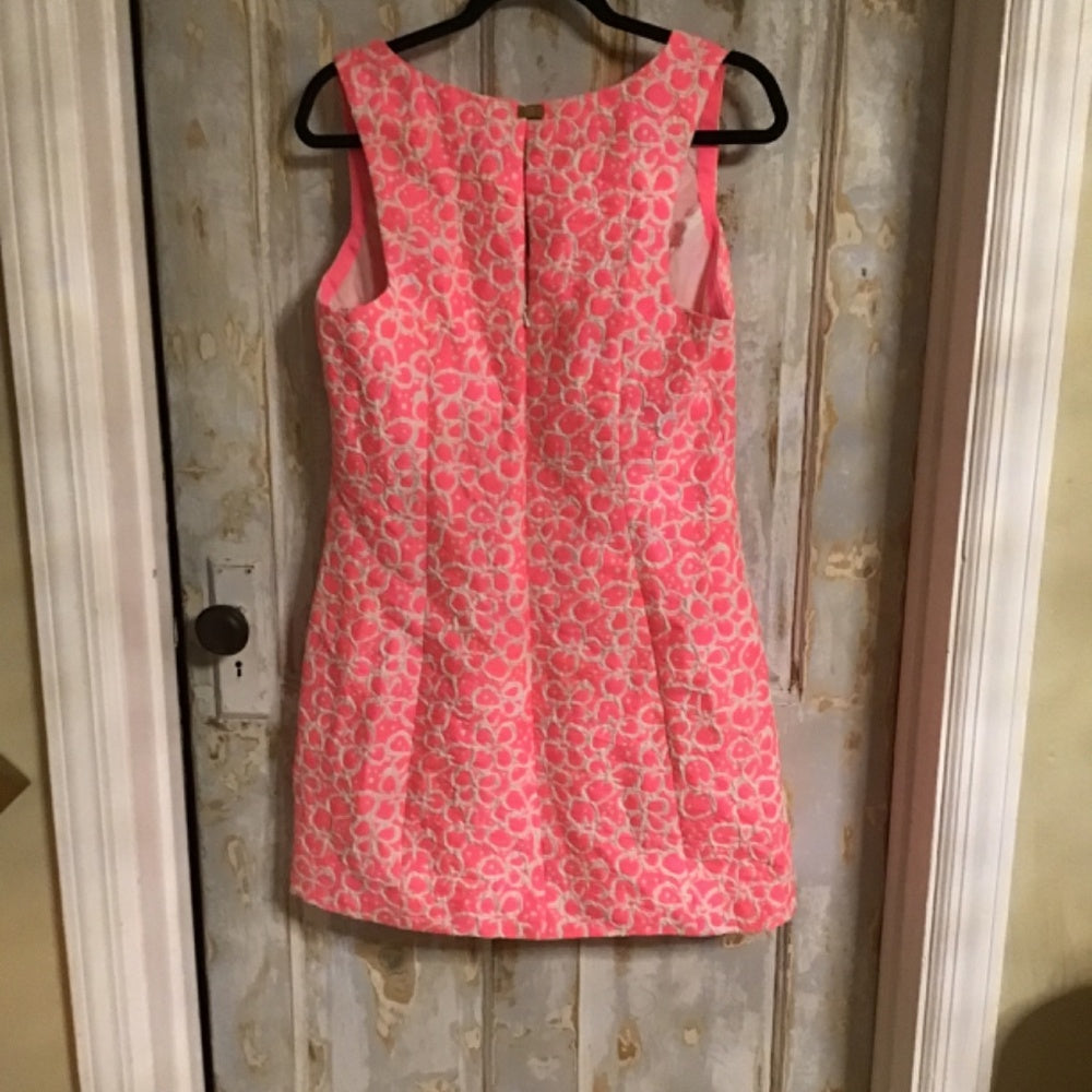 Lilly Pulitzer pink and white midi dress size 10