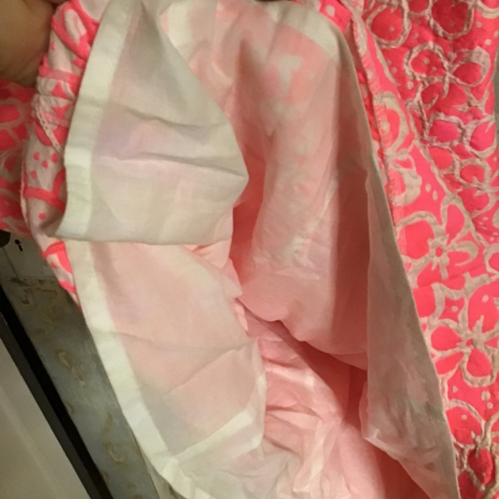 Lilly Pulitzer pink and white midi dress size 10