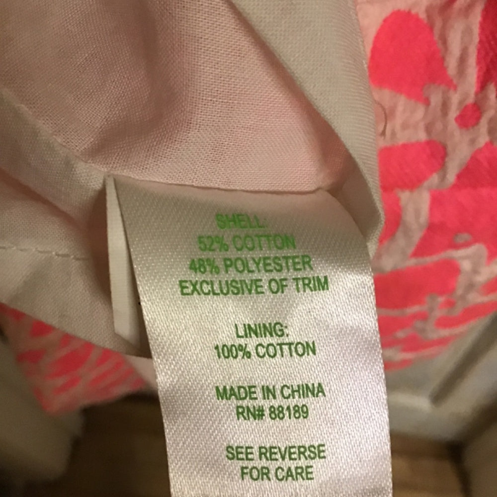 Lilly Pulitzer pink and white midi dress size 10