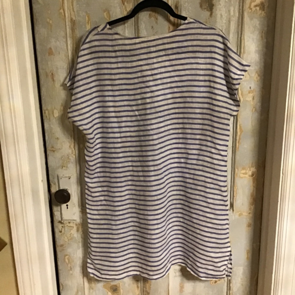 Alessia Pacino made in Italy dress size L blue and white