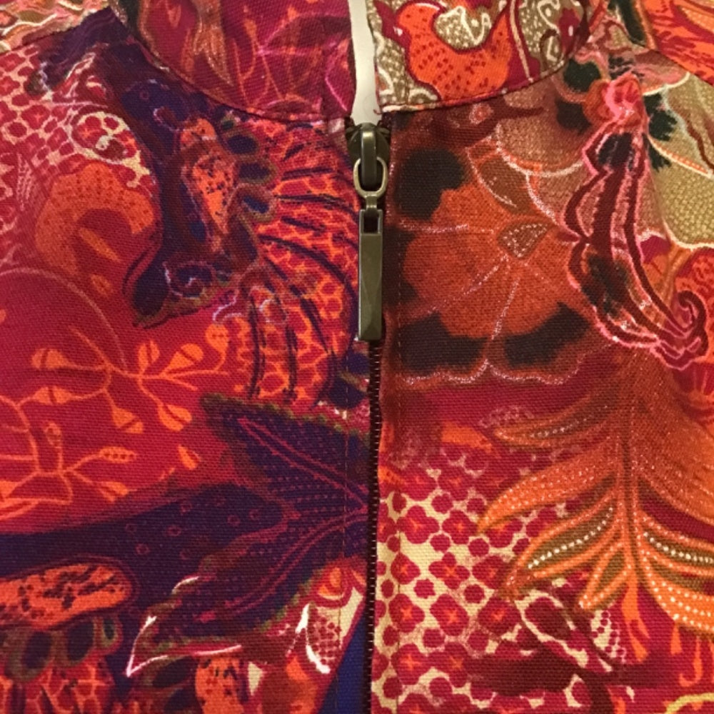 Cold water creek zip up floral jacket Sz L