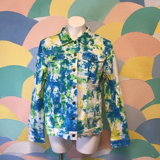 New direction multi colored button up jacket Sz XL
