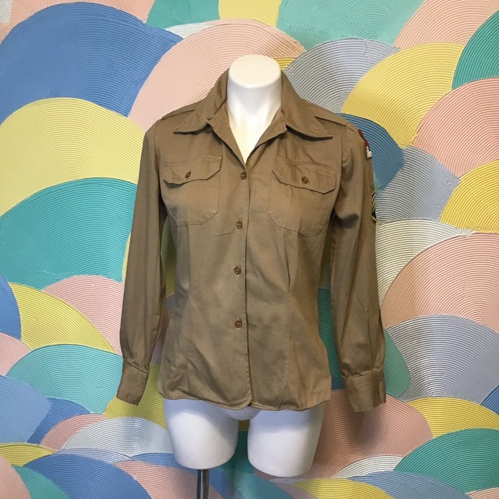 Vintage button up green scouts jacket Size 14R