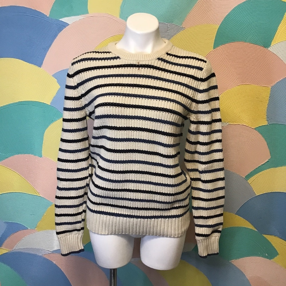 American Eagle Striped Thick Knit Sweater M