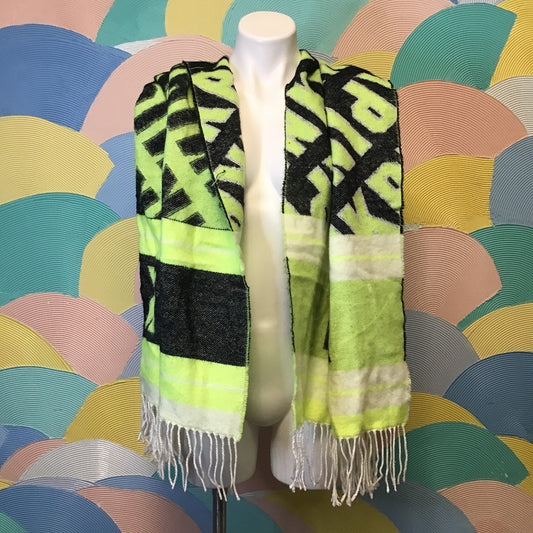Pink Scarf neon yellow 27x88in