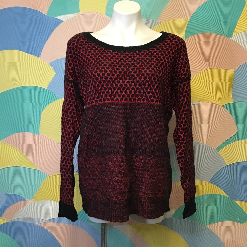 American Eagle Sweater red and black fall size M