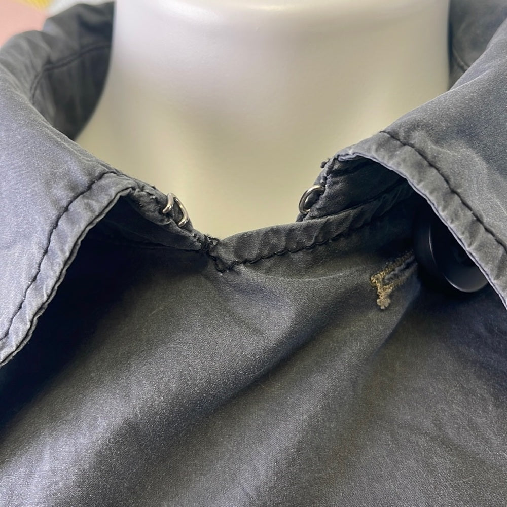 RARE Free People Dainty Pleated Gray Coat sz6