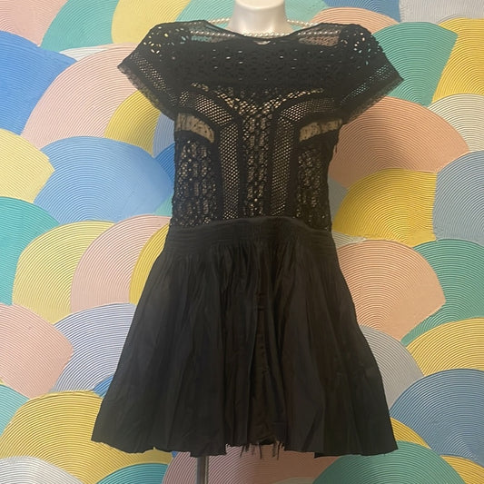 Free People Black lace Dress size xs