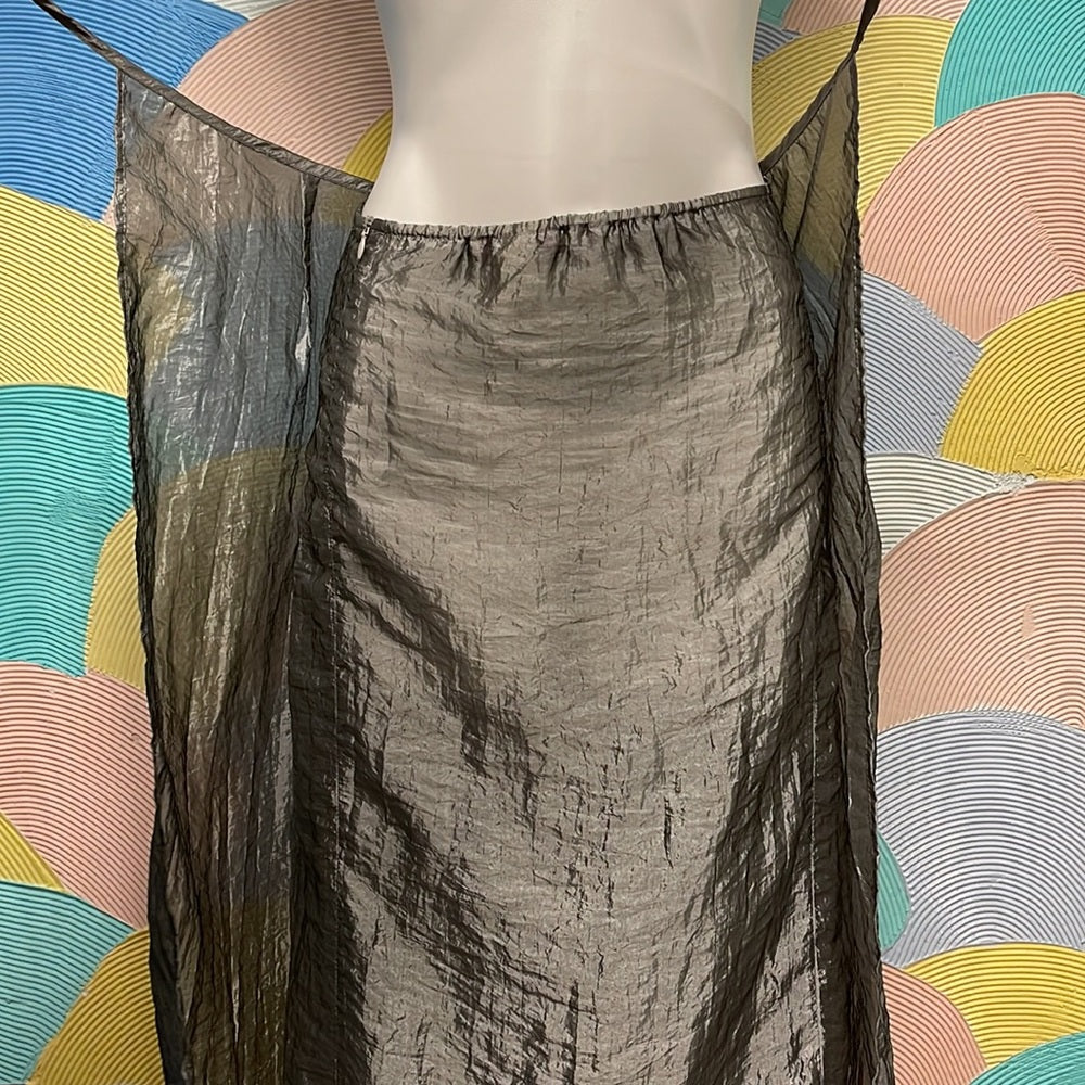 Vintage Free People Sheer metallic Silver Skirt