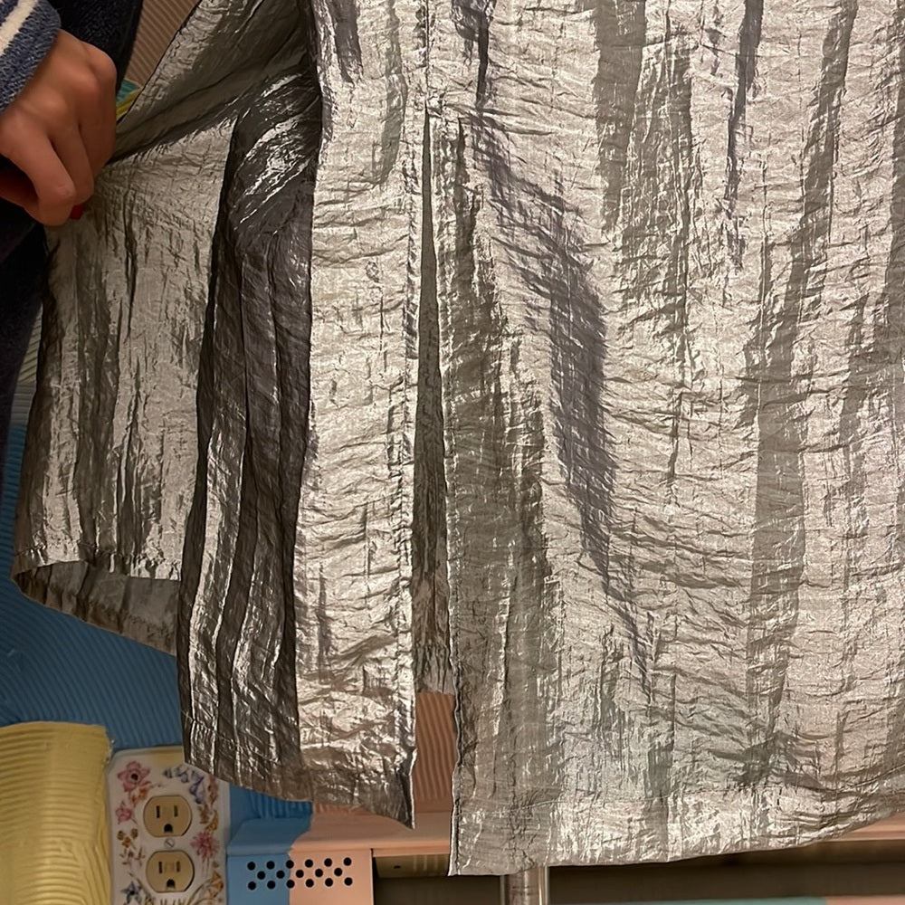 Vintage Free People Sheer metallic Silver Skirt