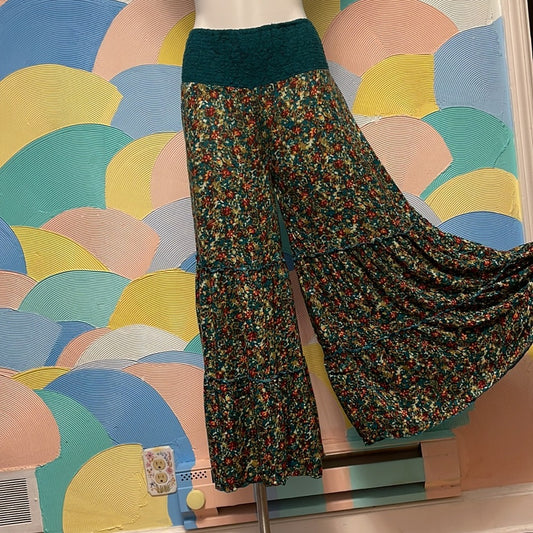 Free people flowery bell bottoms