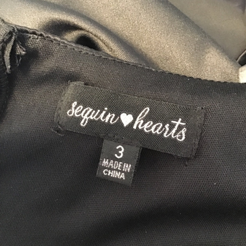 Sequin Hearts Sexy Glossy High Low Dress size 3