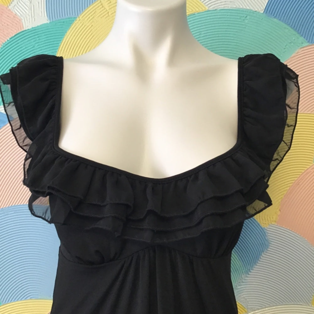 XOXO scoop collar wide shoulder dress. Sz S
