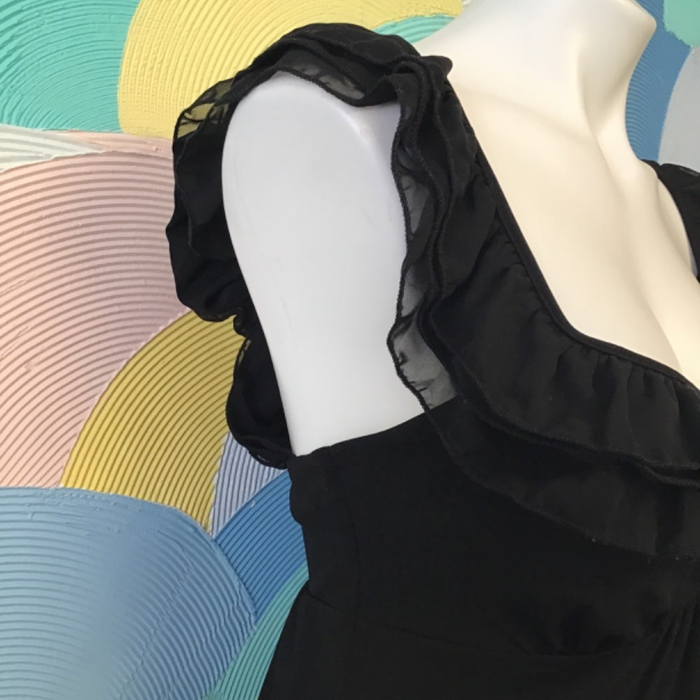 XOXO scoop collar wide shoulder dress. Sz S