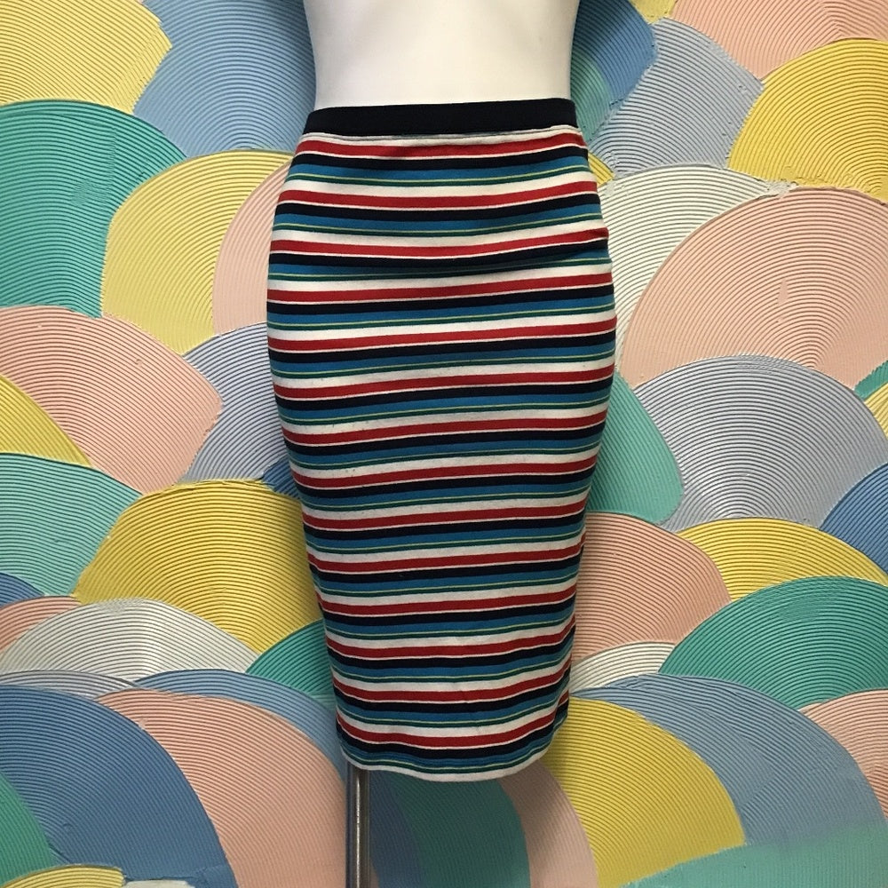 Obey worldwide colorful stripes skirt sz M