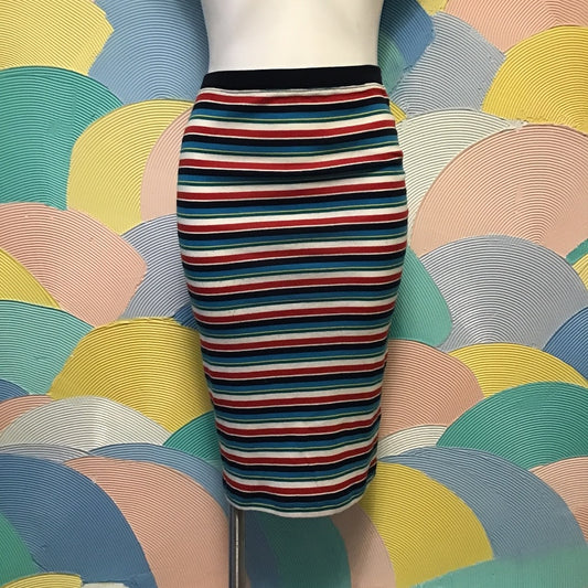 Obey worldwide colorful stripes skirt sz M