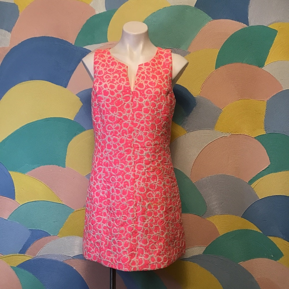 Lilly Pulitzer pink and white midi dress size 10