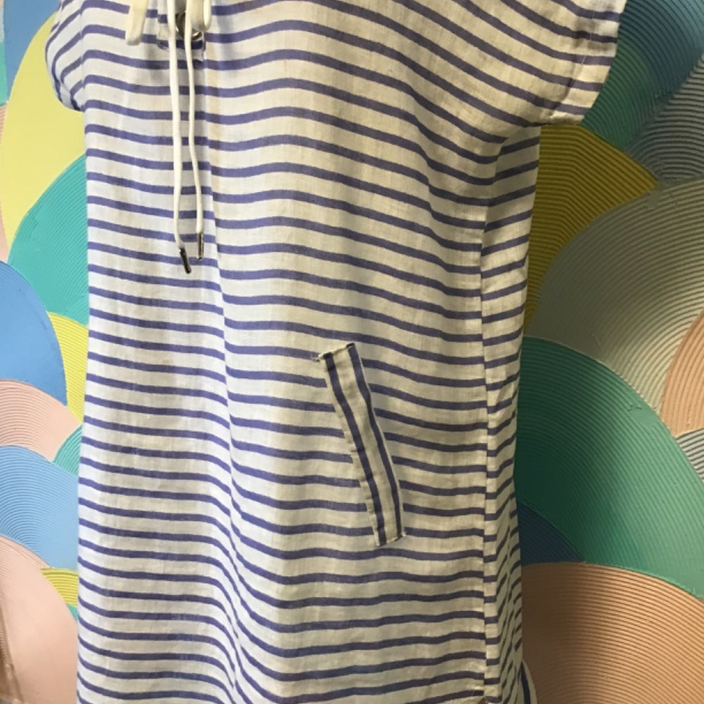 Alessia Pacino made in Italy dress size L blue and white