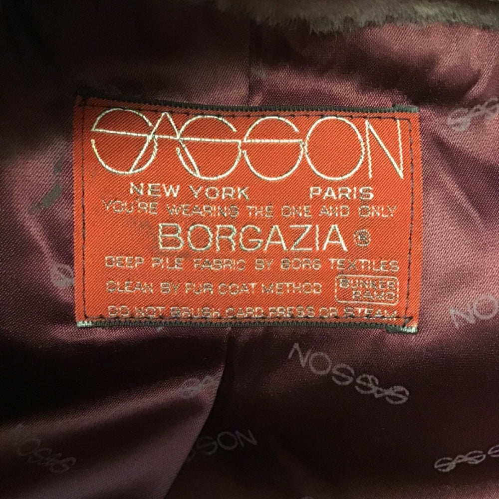 Vintage Sasson Borgazia Fur Coat Purple