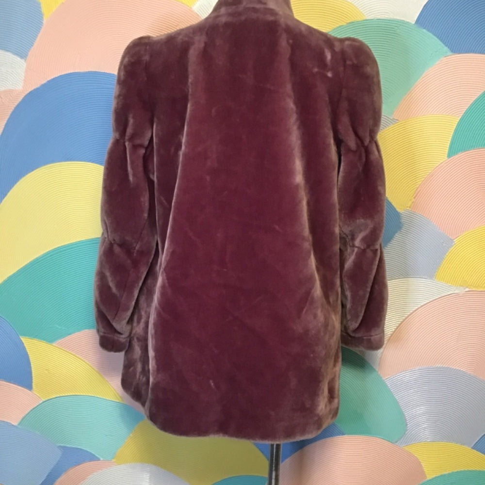Vintage Sasson Borgazia Fur Coat Purple