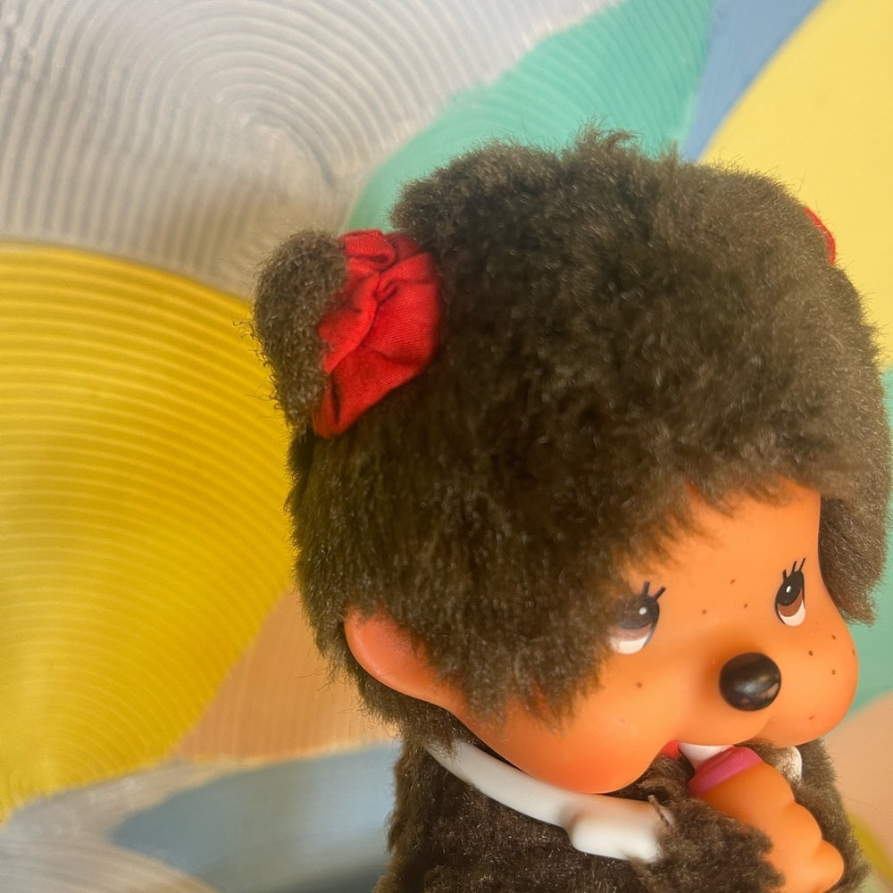 Sekiguchi Monchhichi Doll With Rainbow Pants Collectable Toy 80 vintage