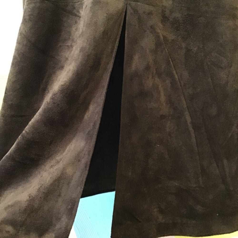 Silkland silk brown embroidered Skirt size 12