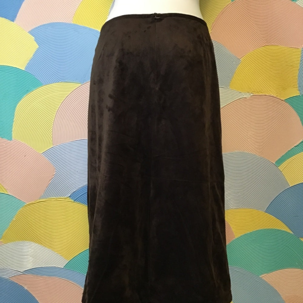 Silkland silk brown embroidered Skirt size 12