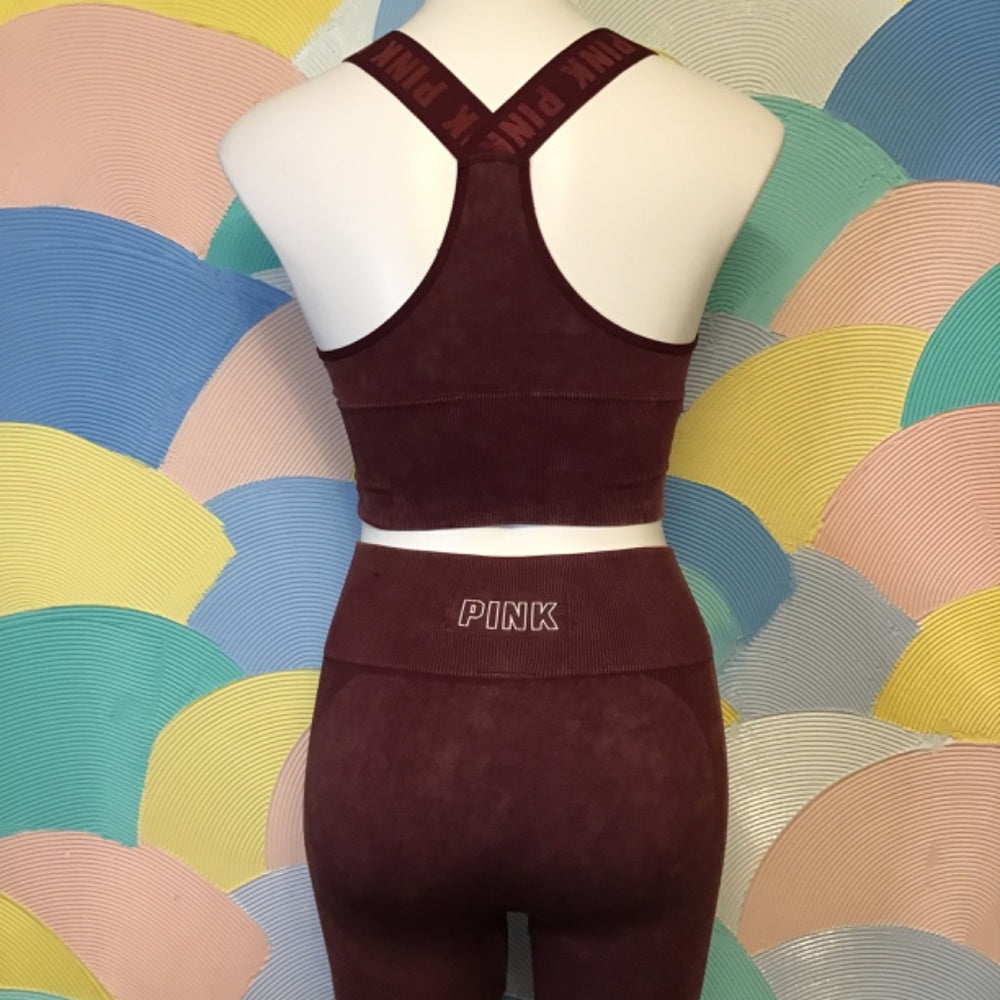 Pink Victoria secret 2 peace sport outfit size S