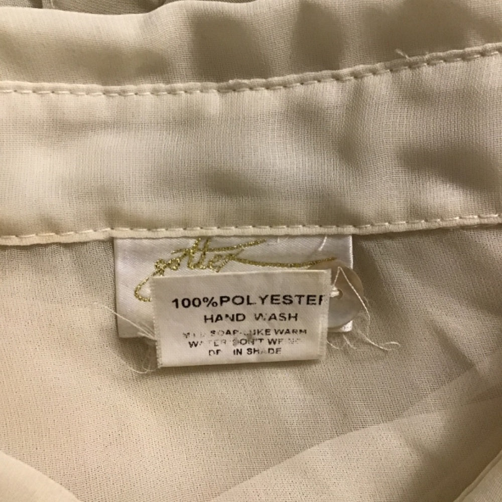 Vintage 1950s gottex blouse button up with mother pearl buttons