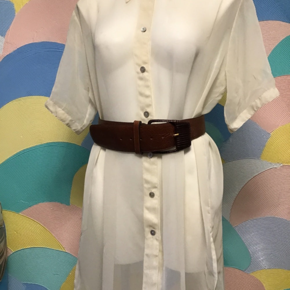 Vintage 1950s gottex blouse button up with mother pearl buttons