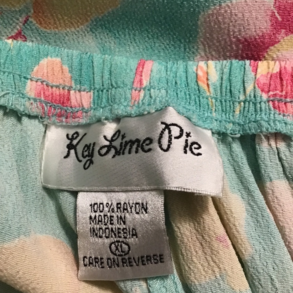 Key lime Pie beach tropical pants size XL