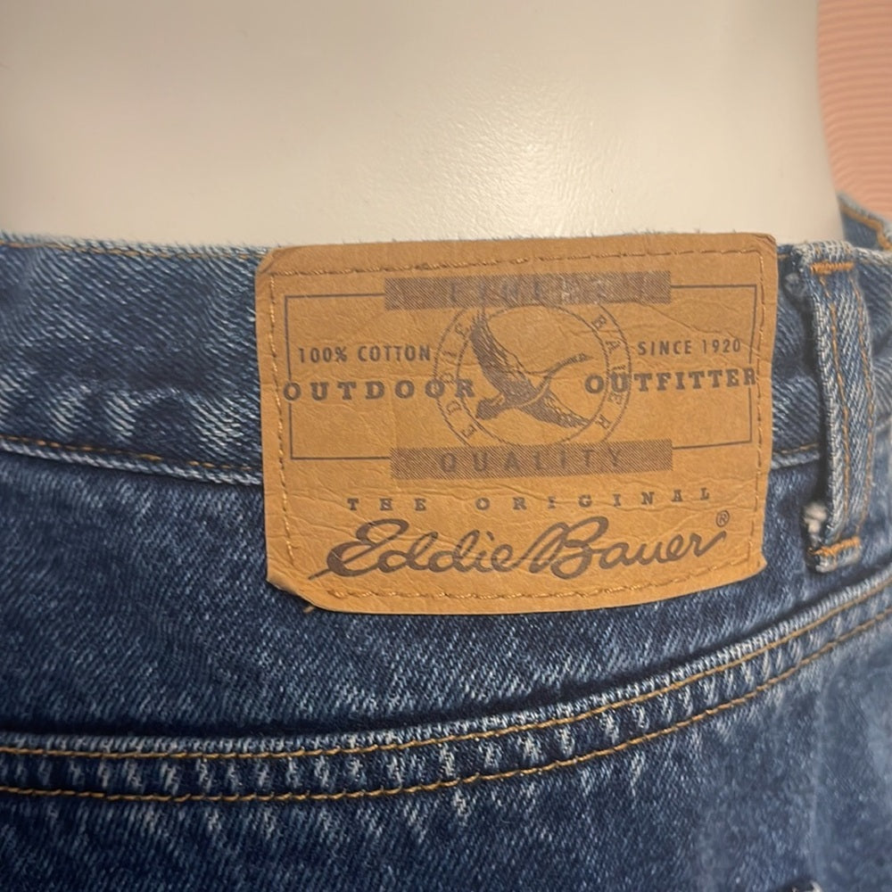 Eddie Bauer 100% cotton outdoor flannel Lined bluejeans size 12 Hong Kong