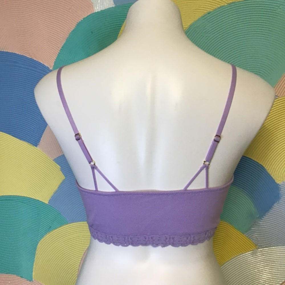 Aerie embroidered Bra size 34B color purple
