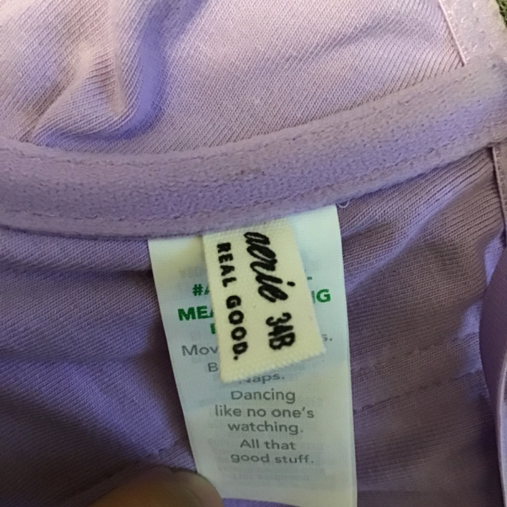 Aerie embroidered Bra size 34B color purple