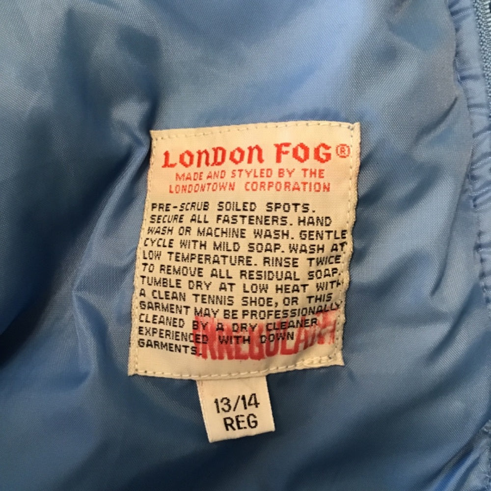Winning Edge London Fog size 13/14 REG color baby blue