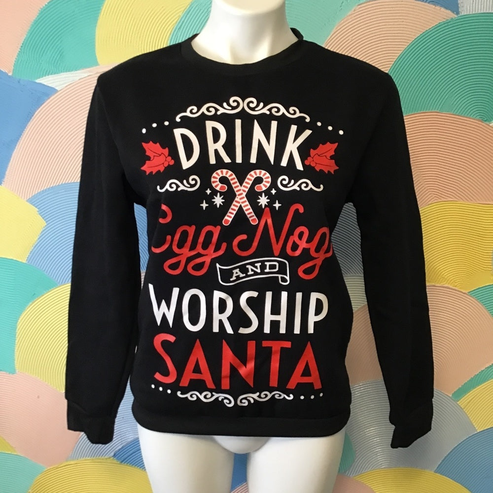 Too Fast Christmas themed sweatshirt Sz S