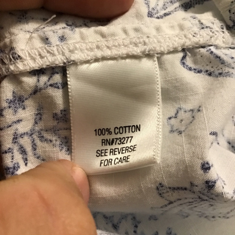 Croft & Barrow blue floral design dress shirt Sz XL